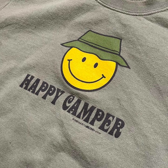 Vintage Y2K Happy Camper Crewneck Sweatshirt - Picture 5 of 6